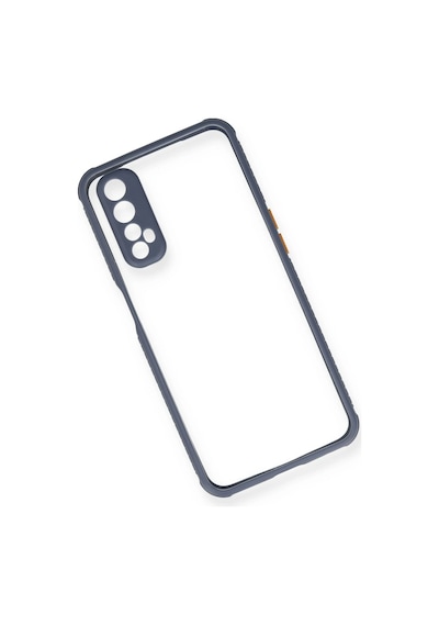 Gld-spt- Newface Realme 7 Kılıf Miami Şeffaf Silikon - Gri