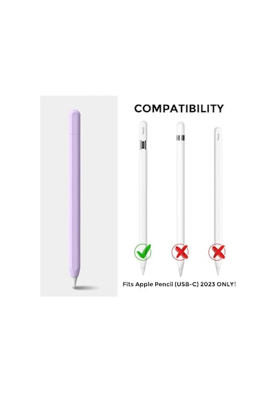Apple Pencil Usb-c İçin Uyumlu Koruyucu Esnek Silikon Kılıf Kalem Değildir Lila
