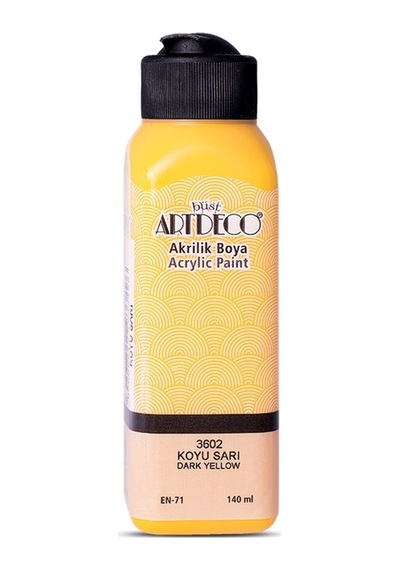 Artdeco Akrilik Boya 140 Ml Koyu Sarı 070r-3602 Çok Renkli