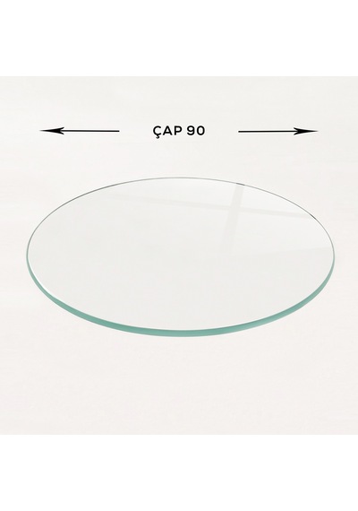 Masa Camı Ekvator Saydam Çap90cm Masa Camı Ekvator Saydam Çap90cm