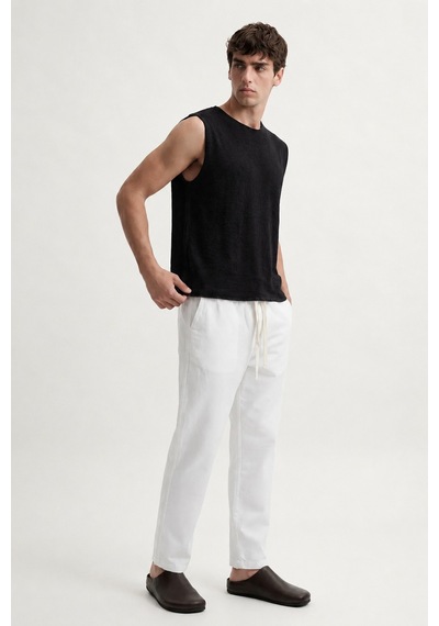 Antioch Relax Fit Dokulu Erkek Kolsuz T-shirt A26y9457 Siyah