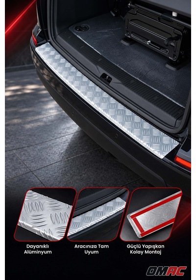 Opel Movano B 2010-2021 Uyumlu Mat Arka Tampon Eşiği Alüminyum Siyah
