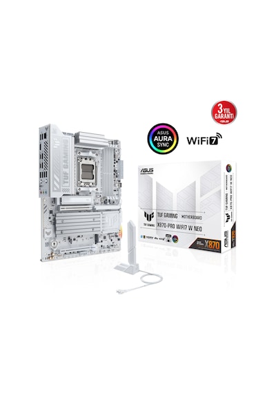 Asus Tuf Gamıng X870-pro Wıfı7 W Neo, 4xddr5, 4xm.2, Hdmı, Dp, Type-c, Wi-fi 7, Bluetooth V5.4, Am5