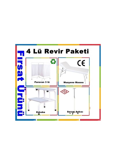 Emek Muayene Masası Ve Serum Askısı Seti