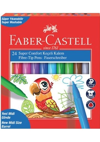 Faber-Castell Super Comfort Keçeli Kalem.24'Lü