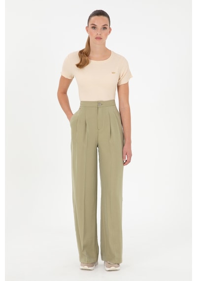 U.s. Polo Assn. Kadın Açık Haki Pantolon Kanvas-chino 50290906-vr183 Açık Haki