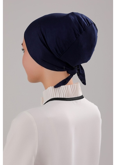 Melodi Scarf Tesettür Geçmeli Bağcıklı Viskon Likralı Bone Lacivert Lacivert Melodi Scarf Tesettür Geçmeli Bağcıklı Viskon Likralı Bone Lacivert Lacivert
