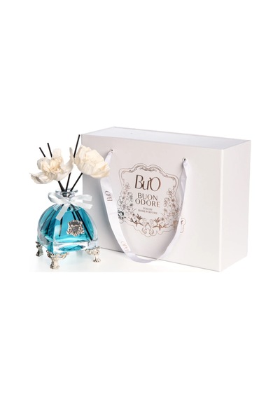 Pirinç Ayaklı Kare Cam Silver Renkli Diffuser 250 Ml. Ağaç