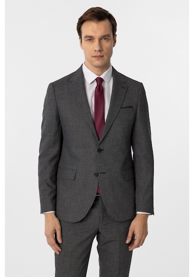 Süvari Siyah Slim Fit Desenli Mono Yaka 6 Drop Klasik Takım Elbise Siyah Süvari Siyah Slim Fit Desenli Mono Yaka 6 Drop Klasik Takım Elbise Siyah