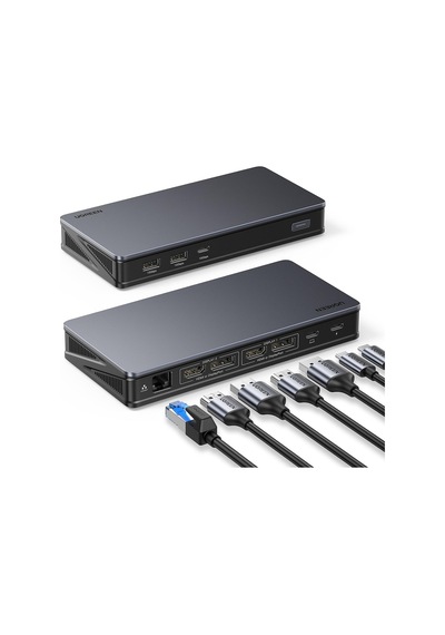 Ugreen 9'u 1 Arada 2 Hdmı 2 Displayport Usb-A 3.2 Gen2 Type-C Ethernet Dönüştürücü