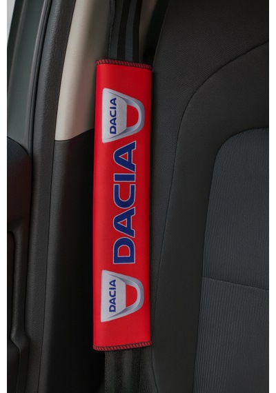 Dacia Logolu Dijital Baskılı Emniyet Kemer Pedi / 2 Li Set Konforlu Ve Şık Araç Seyahat Aksesuarı