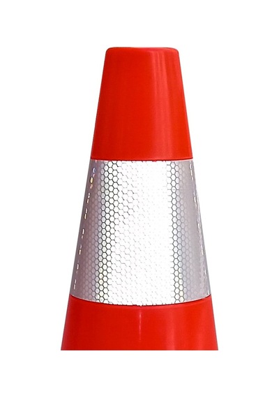 İleri Trafik PVC Trafik Konisi 50 CM Tek Reflektifli Trafik Dubası - 3187