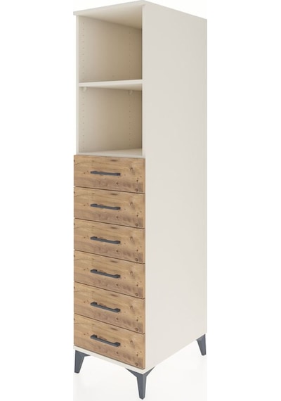 Kronos Dolap 2 Raflı 6 Çekmeceli 44x59x182 Aytaşı-çam Aytaşı