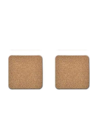 Ahşap Bardak Altlığı 2 Adet Çiçek Desen 10x10cm Çok Renkli