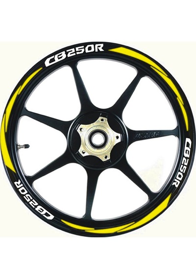 Yeni Özel Motosiklet Jant Şeridi Sarı Cb250r Uyumlu Yazılı Sağ-sol/ön-arka