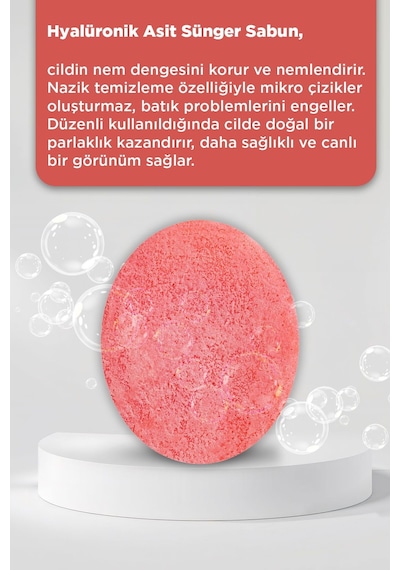 Hyalüronik Asit Özlü Batık Ve Çilek Bacak Onarımına Yardımcı Doğal Süngerli Sabun Hanımeli