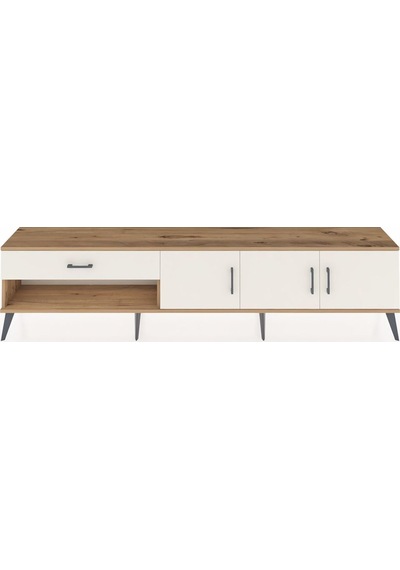 Arges Tv Ünitesi 2 Raflı Tek Çekmeceli 3 Kapaklı 220x30x51 Çam-aytaşı Aytası/aytası - Atlas Çam