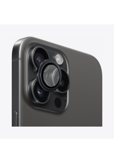 Safeus Safir Temperli Kamera Lens Koruyucu Apple Uyumlu iPhone 15 Pro Max Ve İle Siyah Titanyum