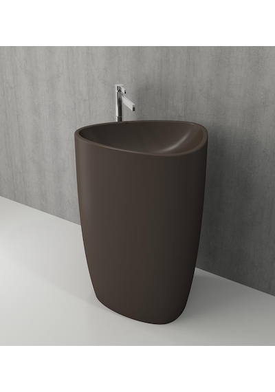 Bocchi Etna Monoblok Yerden Lavabo Mat Kahverengi 1075-025-0125