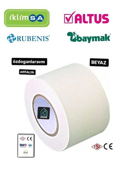 Beyaz Klima Borusu Dekoratif Bantı - Klima Boru İzolasyon Bandı 1
