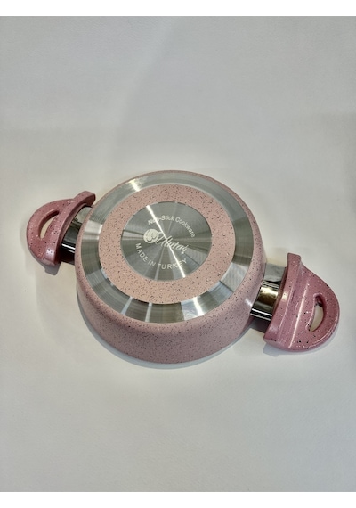 Döküm Granit Kapaklı Yumurta Sahanı 18 Cm Pembe