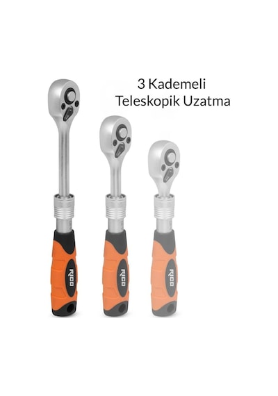 Rico 1-4" Uzatmalı Cırcır Kolu 72 Diş 013-Kk1472 N11.19083