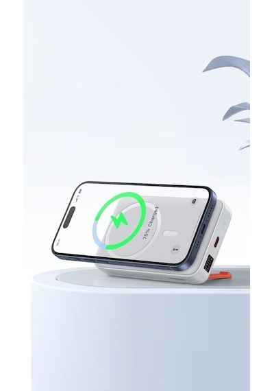 Mcdodo MC-5100 10000 mAh 20 W Magsafe Kablosuz Powerbank Beyaz