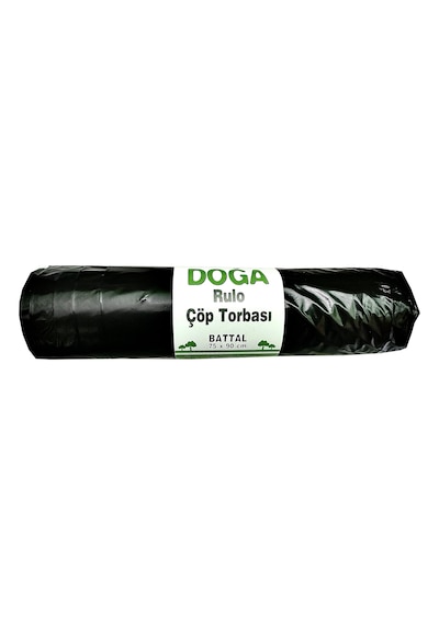 Ecoplast Battal Boy Siyah Çöp Torbası Poşeti - 300 G - 75 x 90 CM / 10 Adetlik Rulo