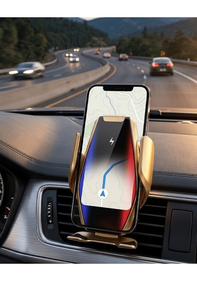 Kablosuz Şarjlı Araç Telefon Tutucu Sensörlü Otomatik Kilit 360 Derece Döner Standart 68226884