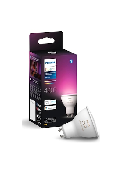 Philips Huewca 4.2w Renkli Akıllı Ampul Gu10 Spot Ampul Rgb - Ayarlanabilir Renk Sıcaklığı Ve Parlaklık