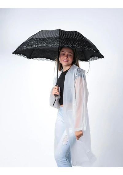 Bosile Hobbs London Yarasa Model 8 Tel Şemsiye Siyah