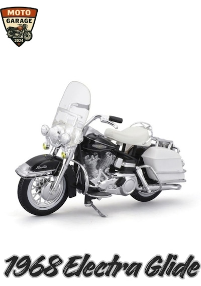 1:18 Harley Davidson 1962 Duo Glide 1968 Electra Glide 2'li Set Metal Gövde, Koleksiyonluk