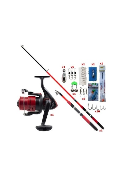 Remixon Fast Sell 4000 Kırmızı Makine & 210 Cm Olta Kamışı Seti
