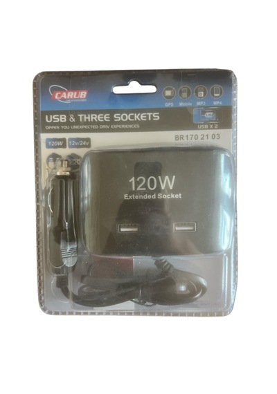 Cakmak Soketı 3lu 12-24v 120w Kablolu 3 Lu 2 Sb