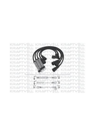Kraftvoll Bujı Kablosu Bujı+bobın Kablo Takımı Vectra A 1,8/2,0 8v 92 96 Enjektorlu Sılıkon Kablo AOD-KRAFTVOLL 05070197