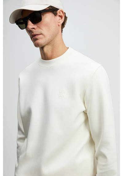 Lufian Grand Erkek Sweatshirt Kırık Beyaz Kırık Beyaz 112030192100510