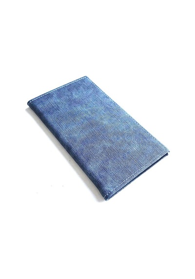 Hesap Sümeni Adisyon Kabı Kot Desen Mavi Vegan Deri 12 X 20 Cm.