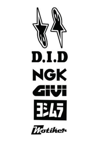 Rks R250 Alt Sakal Marka Logoları Sticker Etiket Modeli Kırmızı