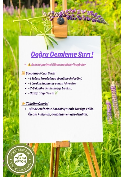 Yörem Afyon Aydın Yöresinden Kurutucu Ebegümeci Çiçek, Irbik, Kazankarası Malva Sylvestris 60gr.