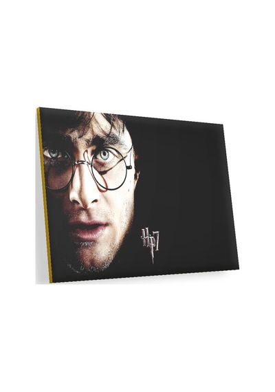 Cakasepetim Ahşa Tablo Harry Potter Yüz Gözlük Siyah Zemin Görseli Ahşap Mdf Tablo