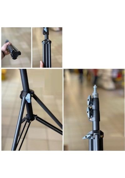 Güçlendirilmiş Profesyonel Alüminyum Döküm Tripod Ağırlık Dayanıklı Ringlight 21-18 Inç Standı