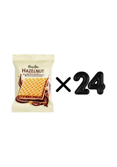 Hazelnut Kare Gofret 30gr X24