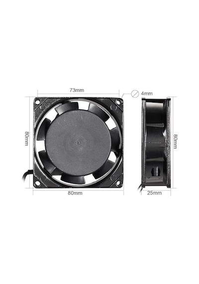 Wellhise 220v 8cm Kare Fan
