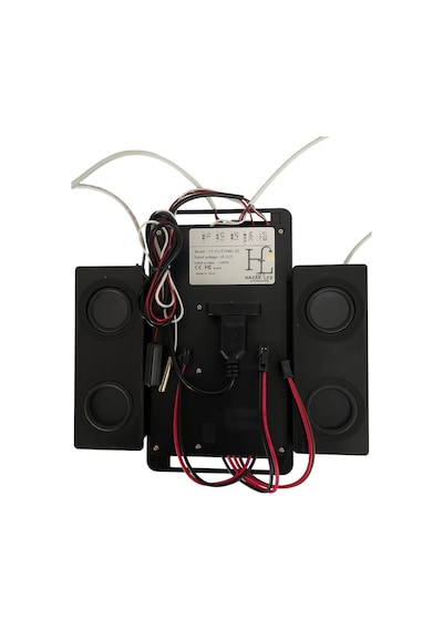 12 Volt Dokunmatik Touch Ayna Arkası Sensör Saat Temometre Hoparlör Banyo Aynası Sensörü Siyah