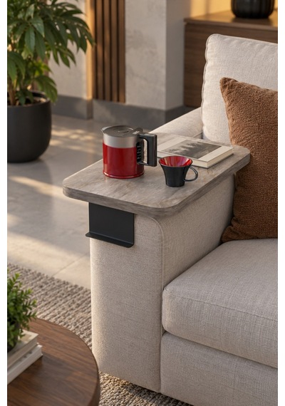 Sulorahome Gri C Sehpa Yan Sehpa 35x20 Cm
