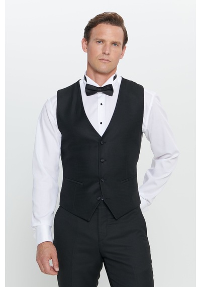 Ac&Co / Altınyıldız Classics Erkek Sıyah Slim Fit Dar Kesim Kırlangıç Yaka Desenli Yelekli Smokin Takım Sıyah Siyah Ac&Co / Altınyıldız Classics Erkek Sıyah Slim Fit Dar Kesim Kırlangıç Yaka Desenli Yelekli Smokin Takım Sıyah Siyah