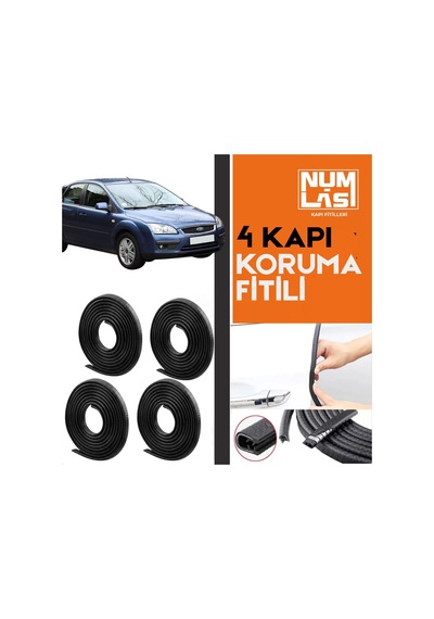 Ford Focus Hatchback 2.nesil 4 Kapı Koruma Fitili Siyah Renk Numlas-a Kalite-nm2467
