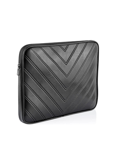 Notebook Laptop Apple Uyumlu MacBook Çantası Suni Deri 13"-13.6" İnç - 800-düz Siyah