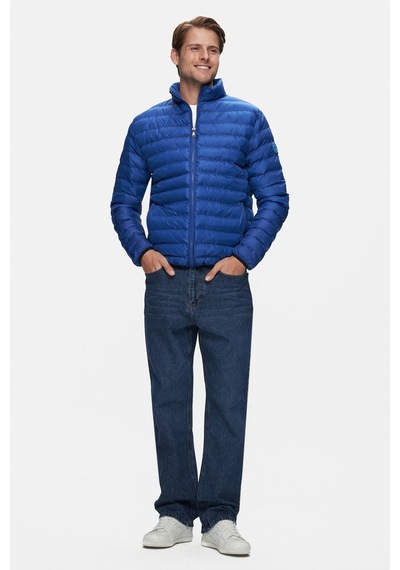 Ucla Northwın Mavi Fermuarlı Ve Cepli Polyester Standard Fit Erkek Mont Mavi