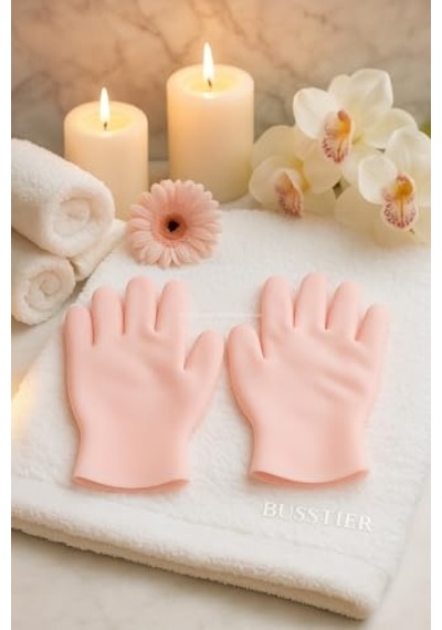 Busstier Silikon Spa Eldiven Nemlendirici Yumuşak Eldiven 1 Çift Cilt Bakım Eldiveni Kuru Ellere Özel Nemlendirici Spa Eldiveni Masaj Ve Gece Bakım Kullanımı İçin Uygun